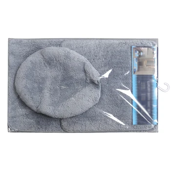 Good 3Pc Non-Slip Bath Mat Set Grey Bathroom U-Shaped Contour Rug, Mat and Toilet Lid Cover New
Good 3Pc Non-Slip Bath Mat Set Grey Bathroom U-Shaped Contour Rug, Mat and Toilet Lid Cover New
