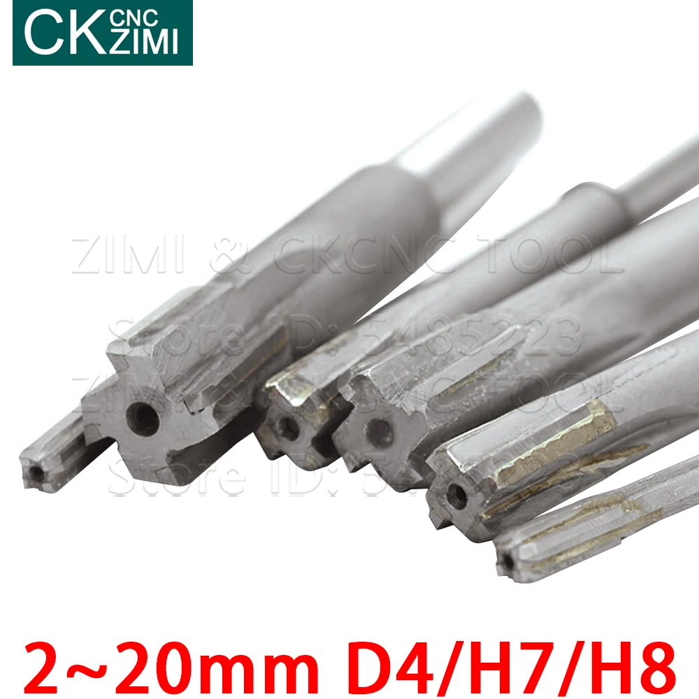 

1PC 2~20mm D4 H7 H8 HSS Chucking Reamers Machine Reamer High Speed Steel Rotating Tools Straight Shank CNC Milling Machine Tools