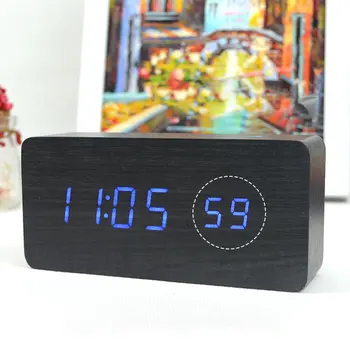 New 2020 Hot Wood Clock Led Alarm Clock Second Temperature Luminous Desk Clock Red Light Voice Control Time Temperature Display
New 2020 Hot Wood Clock Led Alarm Clock Second Temperature Luminous Desk Clock Red Light Voice Control Time Temperature Display