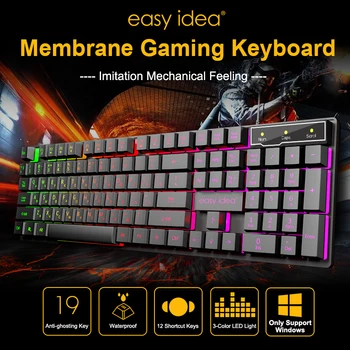 Wired Gaming Keyboard Backlit Keyboards USB 104 Keycaps Russian Keyboard Waterproof Computer Game Keyboards
Wired Gaming Keyboard Backlit Keyboards USB 104 Keycaps Russian Keyboard Waterproof Computer Game Keyboards