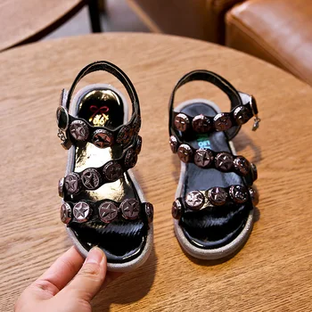 Kids Girls Shoes Fashion Baby Girls Sandals with Rivets Soft Leather Beach Sandals Comfortable Baby Casual Sandal D129
Kids Girls Shoes Fashion Baby Girls Sandals with Rivets Soft Leather Beach Sandals Comfortable Baby Casual Sandal D129