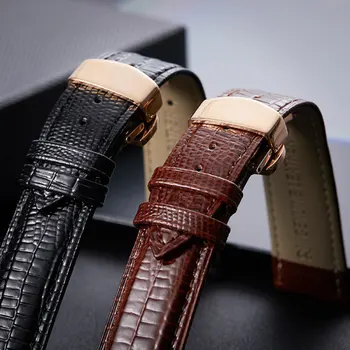 FUYIJIA 2019 New rose gold butterfly double button leather watch band lizard pattern watchbands calfskin strap watch accessories 
FUYIJIA 2019 New rose gold butterfly double button leather watch band lizard pattern watchbands calfskin strap watch accessories