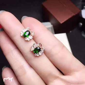 Natural Diopside S925 Earrings And Small Leaves Are Suitable Fine Fashion Jewelry For Women's Wedding And Party Free Shipping 
Natural Diopside S925 Earrings And Small Leaves Are Suitable Fine Fashion Jewelry For Women's Wedding And Party Free Shipping