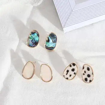 ZWPON Abalone Shell Oval Stud Earrings 2020 New Brand Designer Leopard Oval Earrings Jewelry Wholesale E7230
ZWPON Abalone Shell Oval Stud Earrings 2020 New Brand Designer Leopard Oval Earrings Jewelry Wholesale E7230