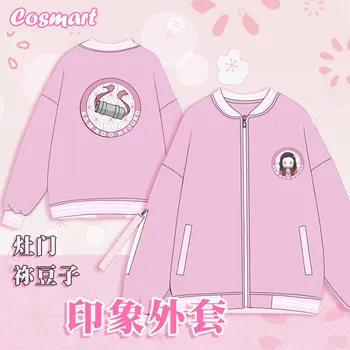 Anime Demon Slayer Kimetsu no Yaiba Kamado Nezuko Pink Coat Jackets Baseball Uniform Cosplay Costume Halloween Costumes for girl
Anime Demon Slayer Kimetsu no Yaiba Kamado Nezuko Pink Coat Jackets Baseball Uniform Cosplay Costume Halloween Costumes for girl