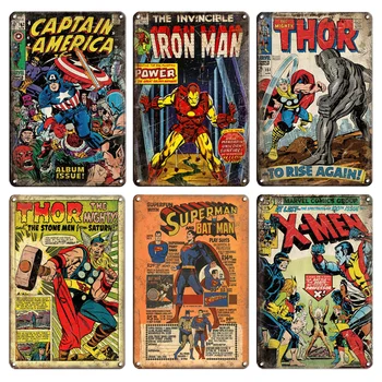 Vintage Tin Signs X-MEN CAPTAIN AMERICA IRON MAN Cartoon Metal Sign Baby Room Living Room Decoration Metal Painting Art Poster 
Vintage Tin Signs X-MEN CAPTAIN AMERICA IRON MAN Cartoon Metal Sign Baby Room Living Room Decoration Metal Painting Art Poster