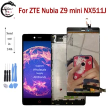 Lcd com quadro para zte nubia z9 mini nx511j display lcd completo de tela toque sensor digitador assembléia substituição z9mini display(China)
