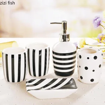 Ceramic Bathroom Five-piece Wash Set Wash Cup Mouthwash Bathroom Toiletries Bridal Room Wedding Gift Bathroom Set
Ceramic Bathroom Five-piece Wash Set Wash Cup Mouthwash Bathroom Toiletries Bridal Room Wedding Gift Bathroom Set