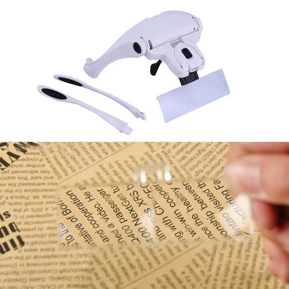 Headband 2 LED Magnifier 1x 1.5x 2x 2.5x 3.5x Lens Interchangeable Head Eye Magnifying Glasses With Lamp
Headband 2 LED Magnifier 1x 1.5x 2x 2.5x 3.5x Lens Interchangeable Head Eye Magnifying Glasses With Lamp