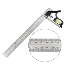 

12" 300mm Angle Square Measuring Ruler Set Precise Stainless Steel Aluminium Durable Adjustable Combination Spirit Level Tools