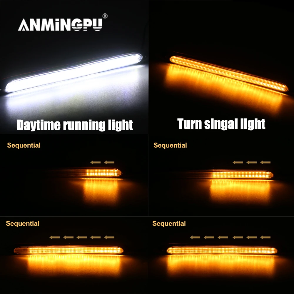 ANMINGPU 1pair Bright DRL LED Daytime Running Light for Cars Waterproof 12V DRL LED Sequential Turn Signal Yellow Car Headlights
ANMINGPU 1pair Bright DRL LED Daytime Running Light for Cars Waterproof 12V DRL LED Sequential Turn Signal Yellow Car Headlights