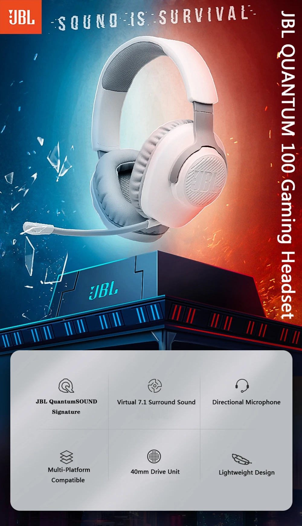 casque jbl quantum 100