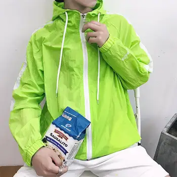 Student Summer Windproof Su Summer Bomber Jacket Men Women Casual Solid Windbreaker Zipper Thin Hooded Coat Outwear Male Jacket
Student Summer Windproof Su Summer Bomber Jacket Men Women Casual Solid Windbreaker Zipper Thin Hooded Coat Outwear Male Jacket