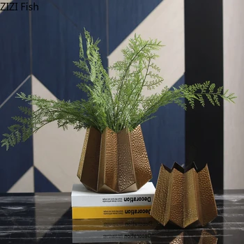 CREATIVE NORDIC METAL IRON GEOMETRIC VASE GOLD VASES DECORATIVE ORNAMENTS LIVING ROOM FLOWER ARRANGEMENT MODERN HOME DECORATION
CREATIVE NORDIC METAL IRON GEOMETRIC VASE GOLD VASES DECORATIVE ORNAMENTS LIVING ROOM FLOWER ARRANGEMENT MODERN HOME DECORATION