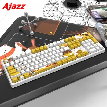 Ajazz Furry Ergonomic USB Wired Mechanical Keyboard ,Custom PBT Sub-Dyed Keycaps With Original CHERRY Axis,Customizable Keys
Ajazz Furry Ergonomic USB Wired Mechanical Keyboard ,Custom PBT Sub-Dyed Keycaps With Original CHERRY Axis,Customizable Keys