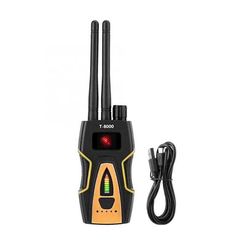 T8000 Anti-Spy Wireless RF Signal Detector GSM Audio Camera Finder Monitor GPS Scan Detector Wireless Positioning Gadgets
T8000 Anti-Spy Wireless RF Signal Detector GSM Audio Camera Finder Monitor GPS Scan Detector Wireless Positioning Gadgets