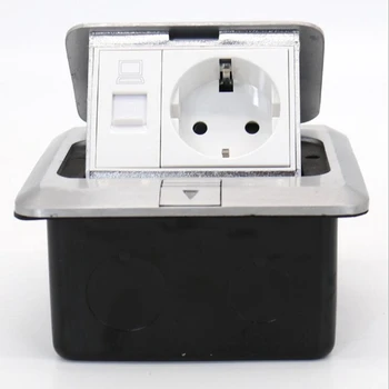 Aluminum alloy pop-up ground waterproof switch socket A German socket + a computer interface pop socket
Aluminum alloy pop-up ground waterproof switch socket A German socket + a computer interface pop socket