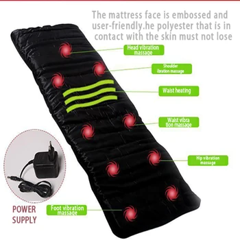 Multifunctional black dual speed 9 motor multi-part heating vibration massage mattress 
Multifunctional black dual speed 9 motor multi-part heating vibration massage mattress