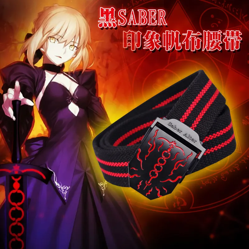 Japan Anime FGO Fate Stay Night Cosplay Fashion Vintage Black Saber Belt Canvas Waistband Xmas Gift
Japan Anime FGO Fate Stay Night Cosplay Fashion Vintage Black Saber Belt Canvas Waistband Xmas Gift