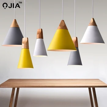 Modern Wood Pendant Lights white/yellow/grey iron lamp shade Luminaire Dining Room Lights Pendant Lamp For Home fixture
Modern Wood Pendant Lights white/yellow/grey iron lamp shade Luminaire Dining Room Lights Pendant Lamp For Home fixture