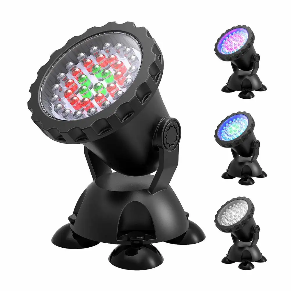 

12V Submersible Spotlight with Color Changing LEDs for Garden Pond Pool Fish Tank RGB Aquarium LED Light with Remote Controller