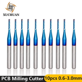 Corn Milling Cutter Set Nano Blue Coating CNC Machine Router Bit 3.175mm Shank 10pcs Tungsten Carbide End Mill PCB End Mills
Corn Milling Cutter Set Nano Blue Coating CNC Machine Router Bit 3.175mm Shank 10pcs Tungsten Carbide End Mill PCB End Mills