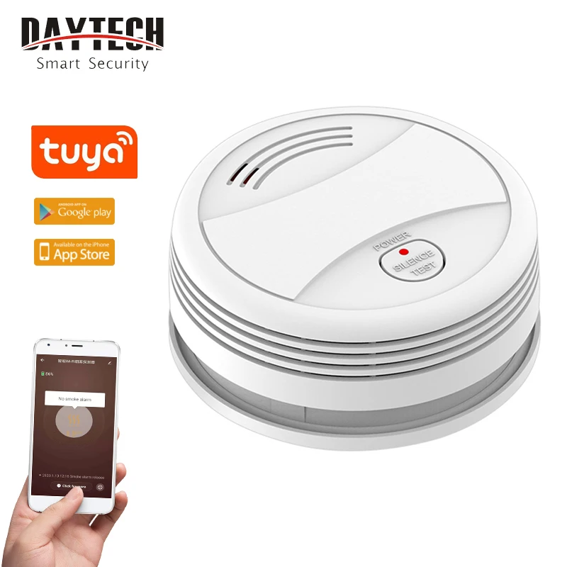 Датчик дыма DAYTECH SM10 независимая система сигнализации Tuya с управлением через
