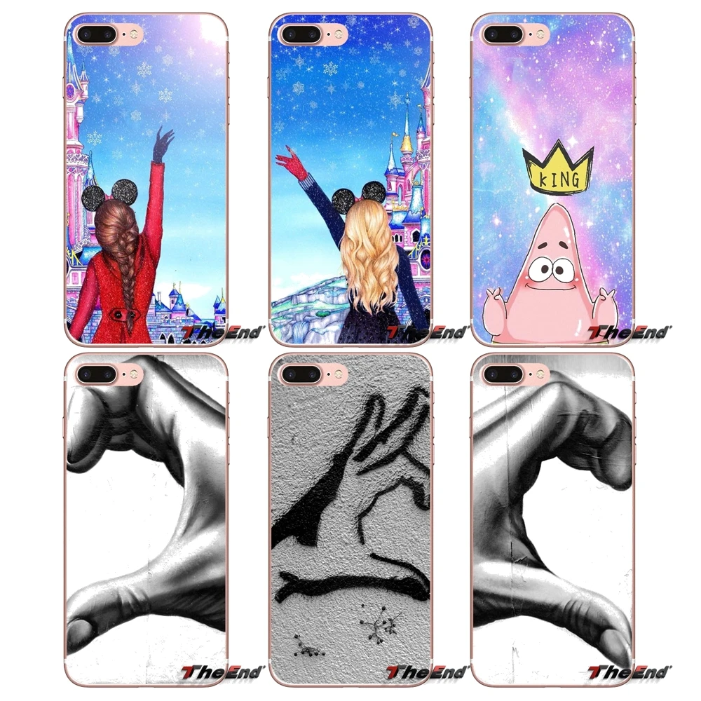 

For Apple iPhone X 4 4S 5 5S SE 5C 6 6S 7 8 Plus 6Plus 7plus 8plus Fundas Coque Spongebob Queen Princess Best friends Case