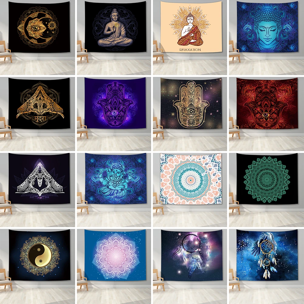 Mandala Hamsa Buddha Dreamcatcher Polyester Tapestry Wall Hanging Carpet Throw Yoga Mat Beach Towel Wall Tapestry
Mandala Hamsa Buddha Dreamcatcher Polyester Tapestry Wall Hanging Carpet Throw Yoga Mat Beach Towel Wall Tapestry