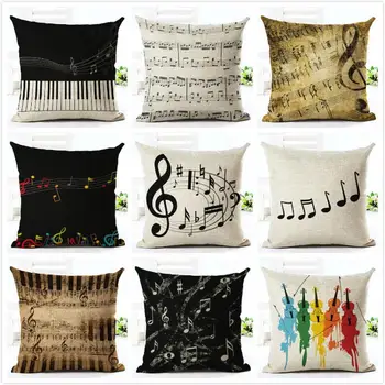 Retro Musical Note Pillow Case Cotton Linen Note Throw Pillow Case Musical Instruments Decorative Pillowcases hoofdkussen ZT307
Retro Musical Note Pillow Case Cotton Linen Note Throw Pillow Case Musical Instruments Decorative Pillowcases hoofdkussen ZT307