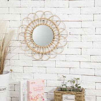 Rattan Innovative Art Homestay Decoration Makeup Mirror Dressing Bathroom Wall
Rattan Innovative Art Homestay Decoration Makeup Mirror Dressing Bathroom Wall