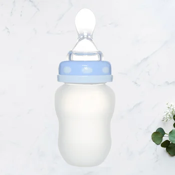 180ml Baby Squeezing Feeding Bottle Multifunctional Rice Paste Bottle Silicone Infant Cereal Food Feeder (Blue)
180ml Baby Squeezing Feeding Bottle Multifunctional Rice Paste Bottle Silicone Infant Cereal Food Feeder (Blue)