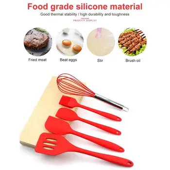 5pcs Cooking Tools Silicone Kitchen Utensils 10" Egg Beater Small Brush Small/Big Scraper Leakage Spade Kitchen Tools Set
5pcs Cooking Tools Silicone Kitchen Utensils 10" Egg Beater Small Brush Small/Big Scraper Leakage Spade Kitchen Tools Set