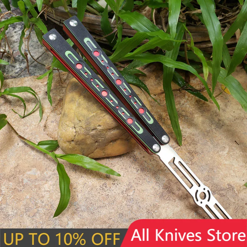 TheOne Original Point Butterfly Trainer Knife 440 Blade G10 Handle Bushing System Pocket Hunting Folding Jilt Knifes Xmas Gift
TheOne Original Point Butterfly Trainer Knife 440 Blade G10 Handle Bushing System Pocket Hunting Folding Jilt Knifes Xmas Gift