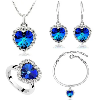 2020 new luxury blue color The heart of the sea bridal 925 sterling silver jewlery sets for women anniversary gift J5898
2020 new luxury blue color The heart of the sea bridal 925 sterling silver jewlery sets for women anniversary gift J5898