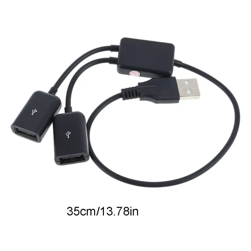 USB OTG Hub Cable USB 2.0 Male to Double Female Plug Adapter Converter Cord Line H7EC
USB OTG Hub Cable USB 2.0 Male to Double Female Plug Adapter Converter Cord Line H7EC