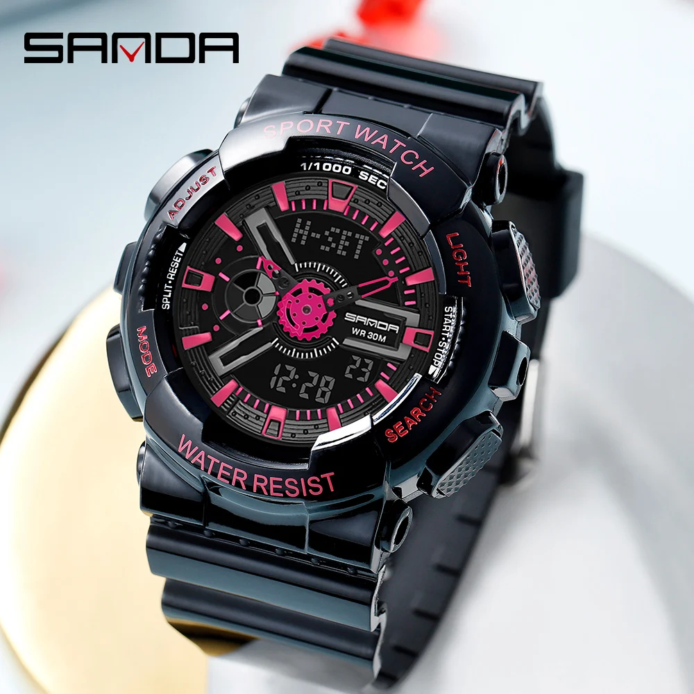 Часы SANDA G Style женские цифровые в стиле милитари водонепроницаемые повседневные с