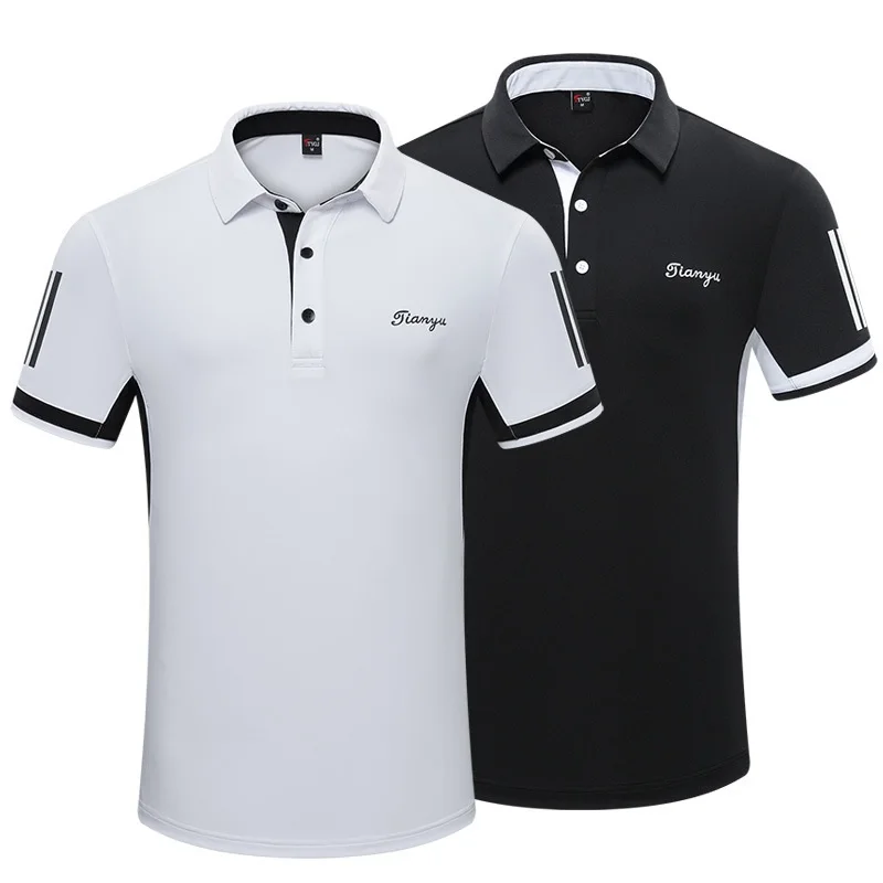 Summer Men T-shirt Golf Clothing Men's Short Sleeve T-Shirt Breathable Turn Down Collar Sports Tops Quick-dry Sportswear
Summer Men T-shirt Golf Clothing Men's Short Sleeve T-Shirt Breathable Turn Down Collar Sports Tops Quick-dry Sportswear