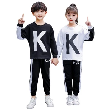 Boys girls clothes spring autumn cotton long-sleeved round neck T-shirt trousers fashion sportswear set 2019 quality child wear 
Boys girls clothes spring autumn cotton long-sleeved round neck T-shirt trousers fashion sportswear set 2019 quality child wear