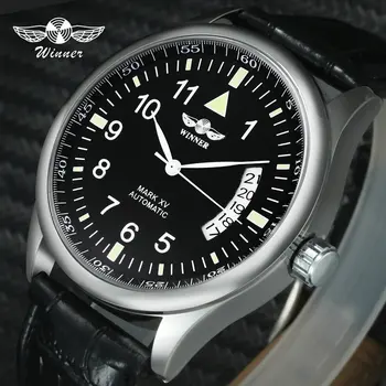 WINNER Casual Men Unisex Automatic Mechanical Watch Leather Strap Date Display Triangle Pattern Decoration Fashion Wristwatch
WINNER Casual Men Unisex Automatic Mechanical Watch Leather Strap Date Display Triangle Pattern Decoration Fashion Wristwatch