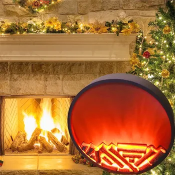 Christmas Wall Fireplace Round Electric Heating Fireplace Home Decoration Intelligent Remote Wall-mounted Fireplace
Christmas Wall Fireplace Round Electric Heating Fireplace Home Decoration Intelligent Remote Wall-mounted Fireplace