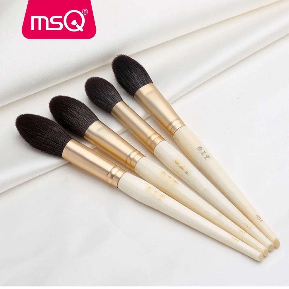 MSQ 2PCS Makeup Brushes Set Goat Hair Highlight Blusher Powder Large Make up Brush Kits Gold ferrule Natural Wood Handle
MSQ 2PCS Makeup Brushes Set Goat Hair Highlight Blusher Powder Large Make up Brush Kits Gold ferrule Natural Wood Handle