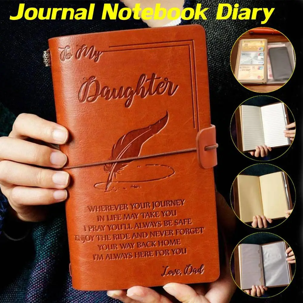 Engraved Leather Journal Notebook Diary To My Daughter Face Challenges Love Dad Engraved Notebook Diary 20x12cm
Engraved Leather Journal Notebook Diary To My Daughter Face Challenges Love Dad Engraved Notebook Diary 20x12cm