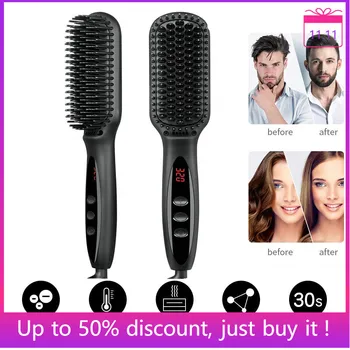 Hair Straightening Brush Hot Comb Straightener Hot Air Beard Comb Straightening Curling Professional Styling Tools
Hair Straightening Brush Hot Comb Straightener Hot Air Beard Comb Straightening Curling Professional Styling Tools