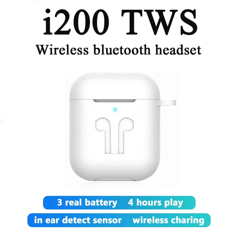 

New i200 TWS Bluetooth 5.0 Headset Earphones Wireless Headphone 6D Bass Waterproof Earbuds Air PK i30 i60 i500 i100 i9000 PRO