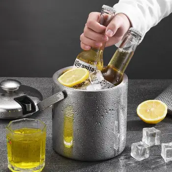 1.3L Stainless Steel Ice Cube Container Double Walled Ice Bucket Container Bucket Portable Ice Chiller with Tongs Lid
1.3L Stainless Steel Ice Cube Container Double Walled Ice Bucket Container Bucket Portable Ice Chiller with Tongs Lid