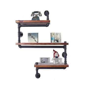 Industrial feng shui pipe creative wrought iron wall shelf three-layer partition solid wood shelf display shelf bookshelf
Industrial feng shui pipe creative wrought iron wall shelf three-layer partition solid wood shelf display shelf bookshelf