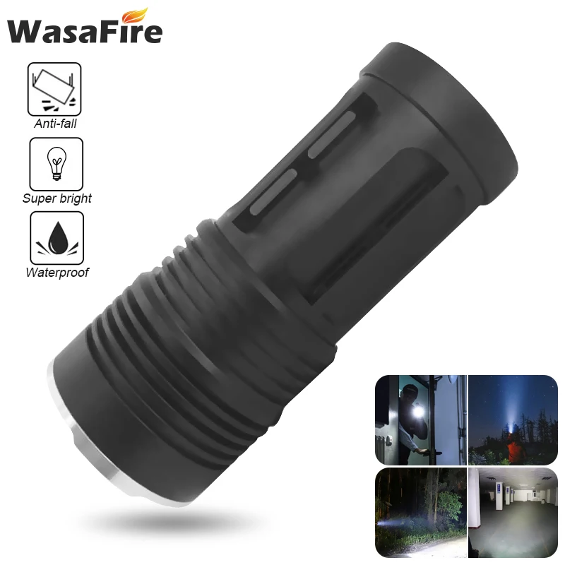 Ultra Bright 8000 Lumens LED Flashlight Powerful 3 Modes Waterproof Flashlight Torch Lamp Portable T6 Hunting Fishing Lantern
Ultra Bright 8000 Lumens LED Flashlight Powerful 3 Modes Waterproof Flashlight Torch Lamp Portable T6 Hunting Fishing Lantern