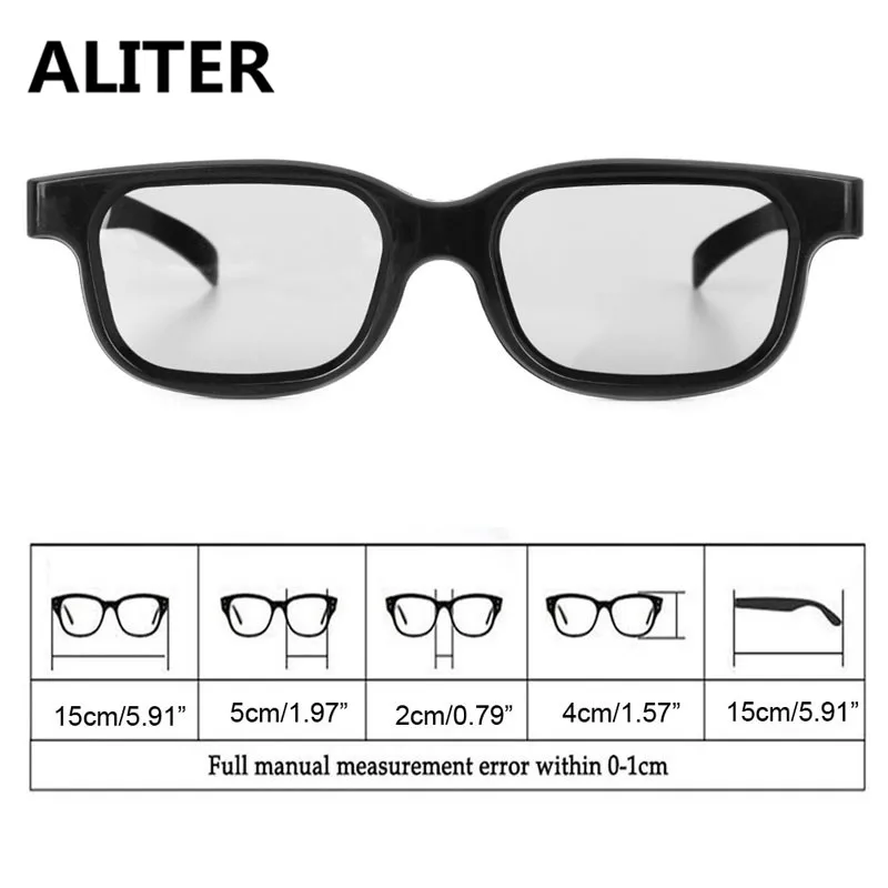 ALITER High Quality Polarized Passive 3D Glasses Black H3 For TV Real D 3D Cinemas