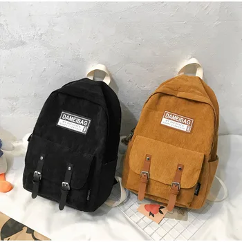 Stripe Corduroy Back Pack Women Cute School Bag Teenage Girls Backpack Harajuku Fashion Student Lady Book Bags With Pendant
Stripe Corduroy Back Pack Women Cute School Bag Teenage Girls Backpack Harajuku Fashion Student Lady Book Bags With Pendant